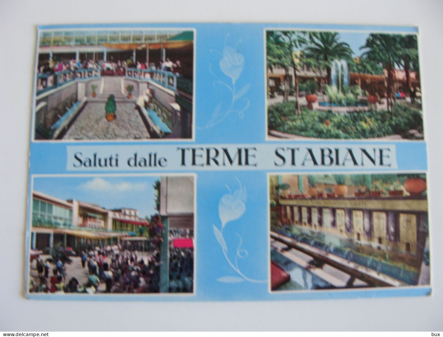 SALUTI  DALLE TERME STABIANE  CASTELLAMMARE DI STABIA    CAMPANIA    VIAGGIATA  IMMAGINE LUCIDA - Castellammare Di Stabia