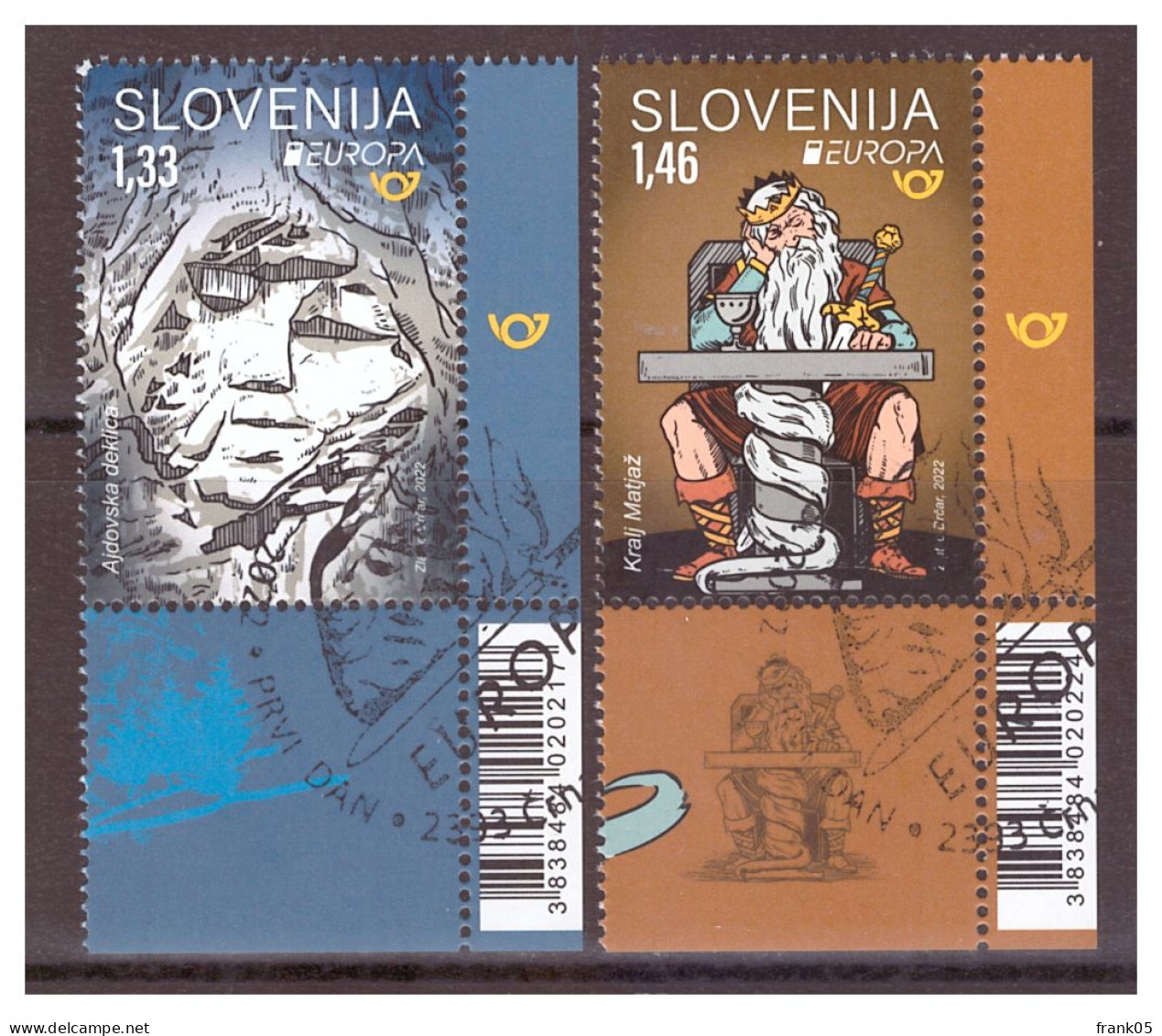 Slowenien / Slovenia / Slovenie 2022 Satz/set EUROPA Gestempelt/used - 2022