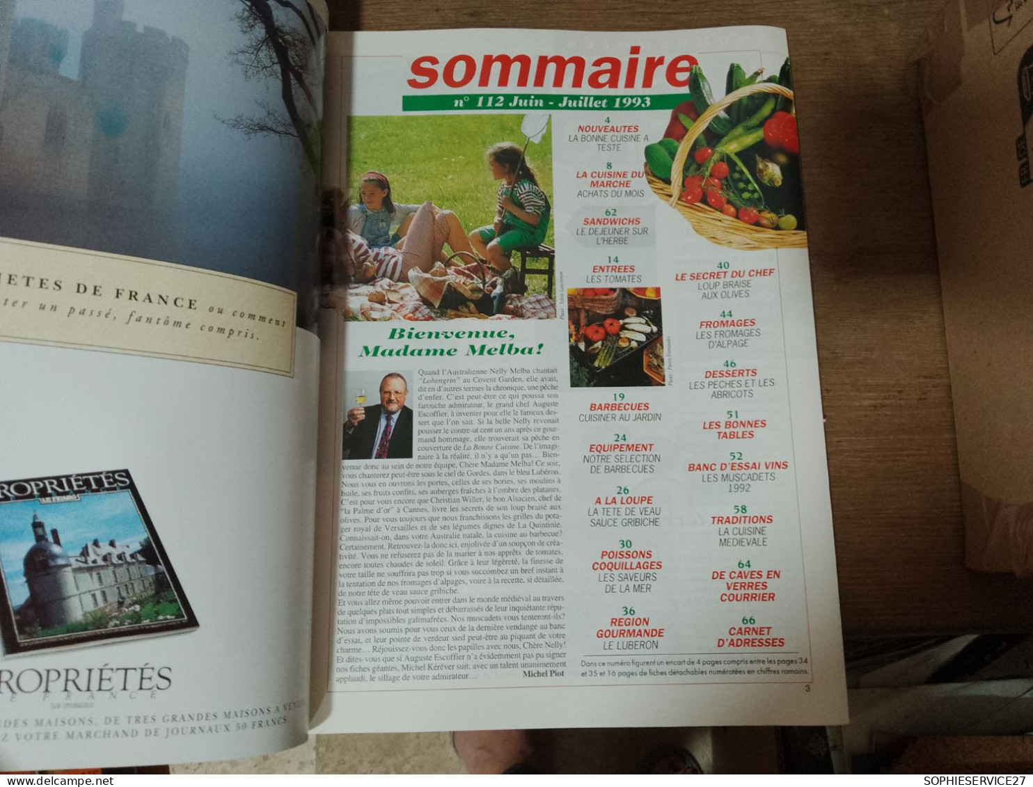 131  // LA BONNE CUISINE 1993  / TOMATES  / CUISINE AU BARBECUE / PECHES ABRICOTS - Culinaria & Vinos