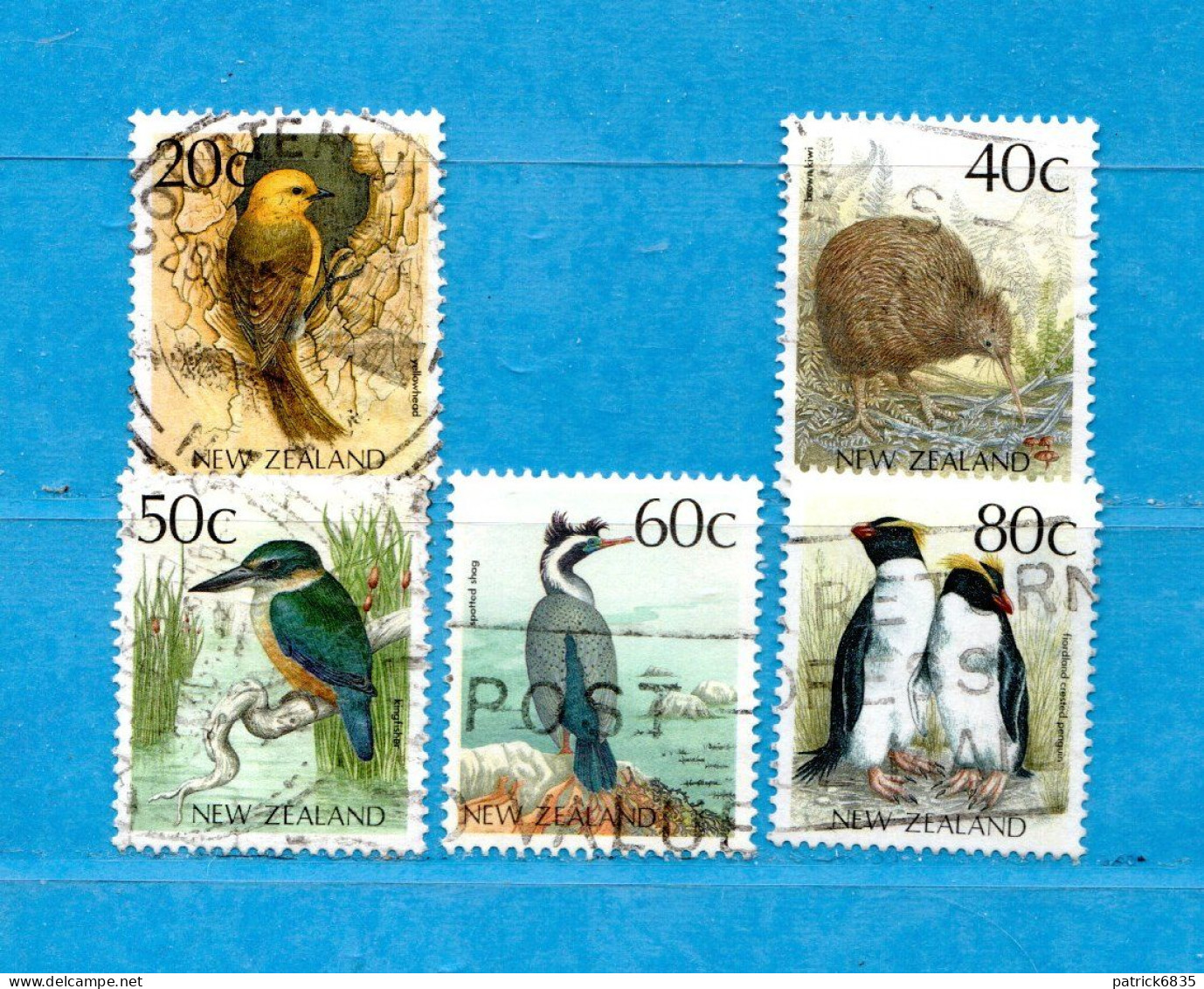 (Us8) NUOVA ZELANDA  °- 1988 - OISEAUX.  Yvert. 1012-1014-1015-1016-1017. Used. - Usati