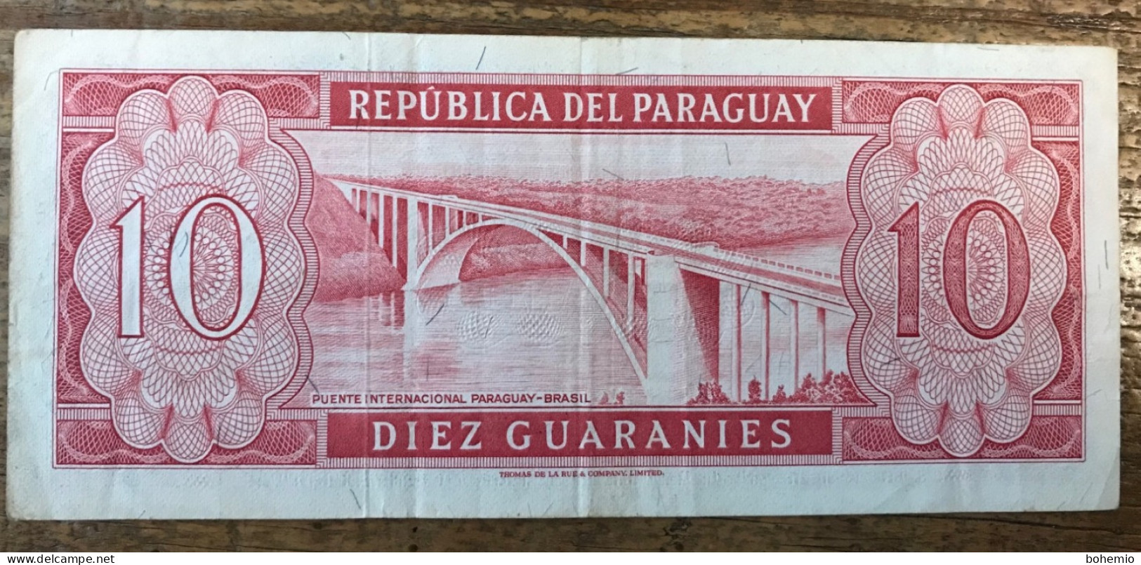 Paraguay 10 Guaraníes Serie A 1952 - Paraguay
