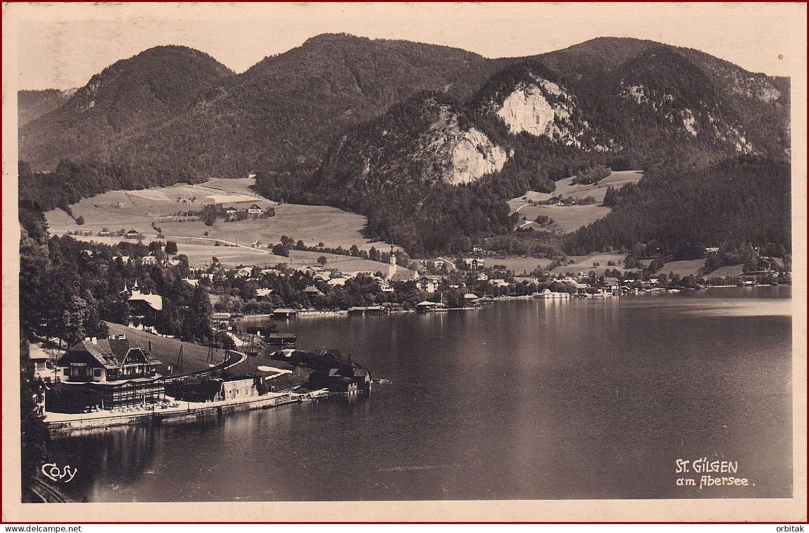 St. Gilgen * Abersee, Gesamtansicht, Tirol, Alpen * Österreich * AK621 - St. Gilgen