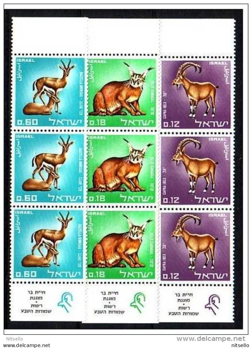 LOTE 1441  ///  (C055) ISRAEL    YVERT Nº: 351/353**MNH  3 SERIES   //  CATALOG/COTE: 4,50€ - Nuevos (con Tab)