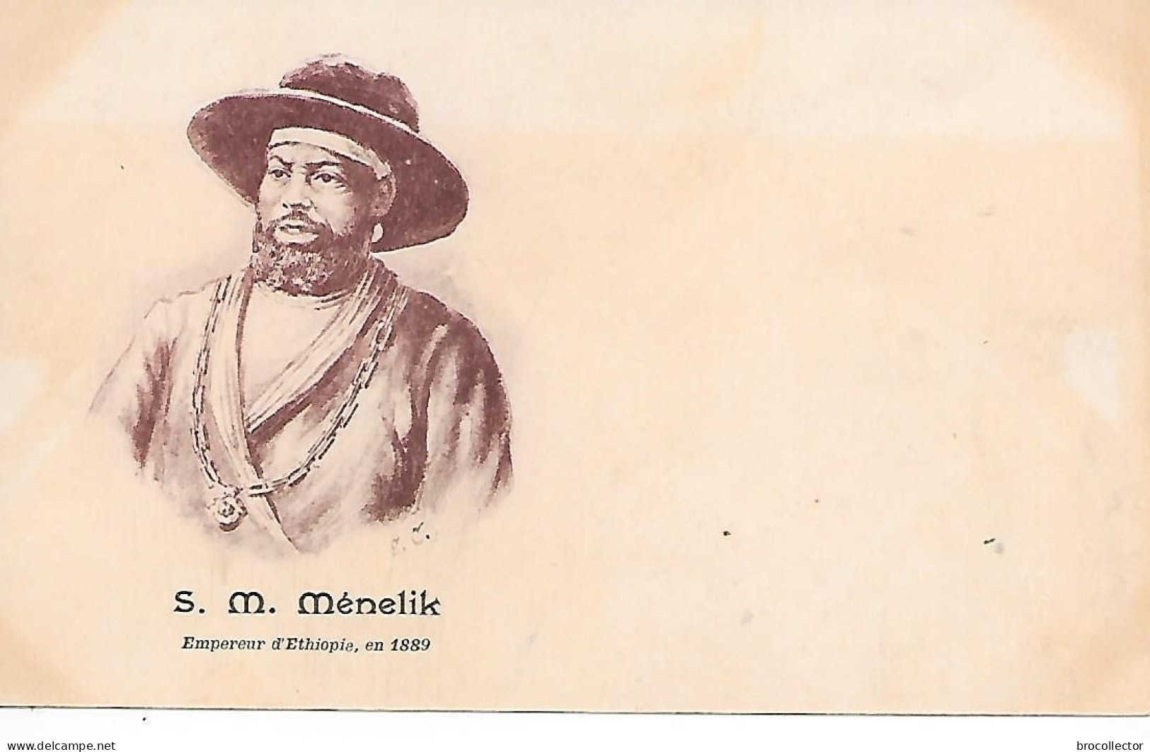 S.M. MENELIK  - Empereur D' Ethiopie En 1889 - Ethiopie