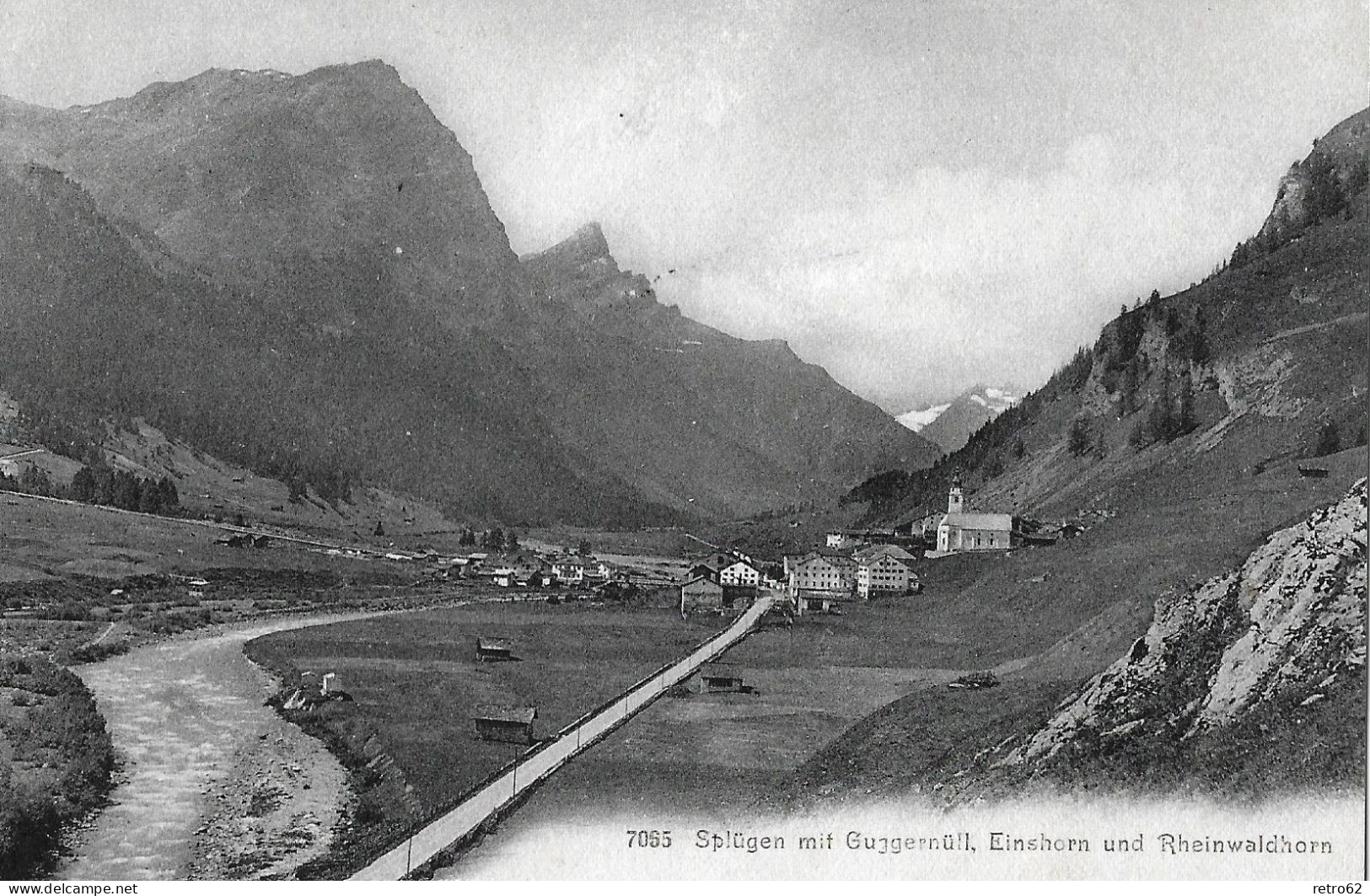 SPLÜGEN ► Mit Guggernüll, Einshorn Und Rheinwaldhorn Anno 1911 - Rheinwald