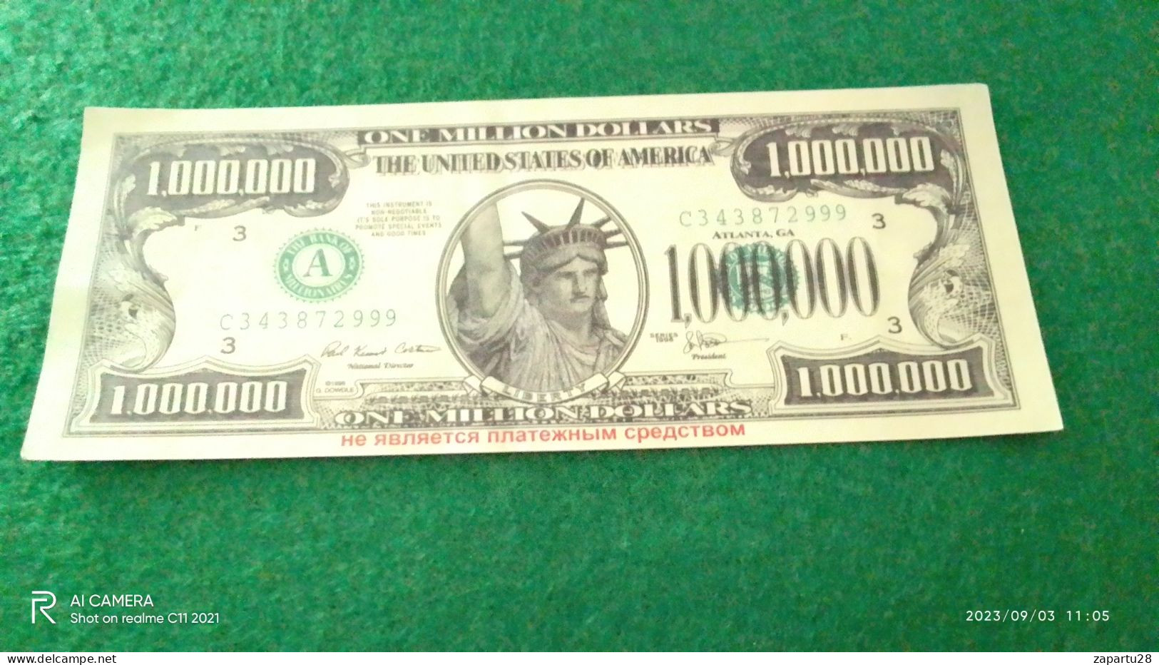 USA  FANTAZY BANKNOT        1 000 000     DOLLARS        UNC - Other & Unclassified