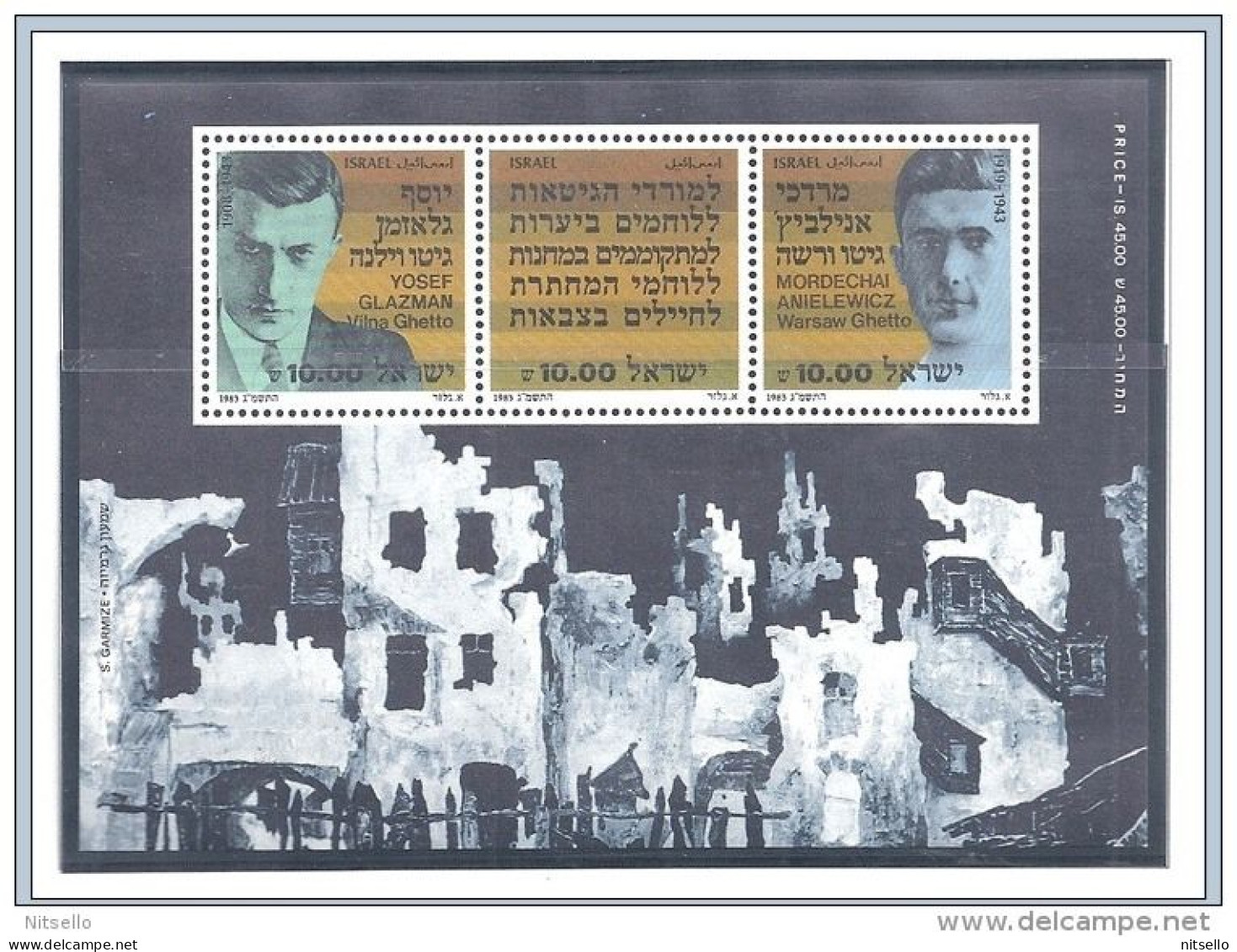 LOTE 1441  ///   (C085)  ISRAEL 1983  --  MICHEL Nº:  Block 24/25    **MNH - Blokken & Velletjes