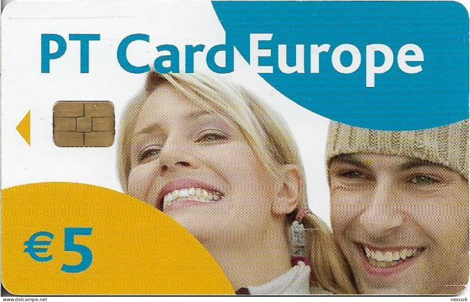 Portugal - PT (Chip) - PT Card Europe - PTC01 - Chip Orga, 06.2004, 5€, 50.000ex, Used - Portugal