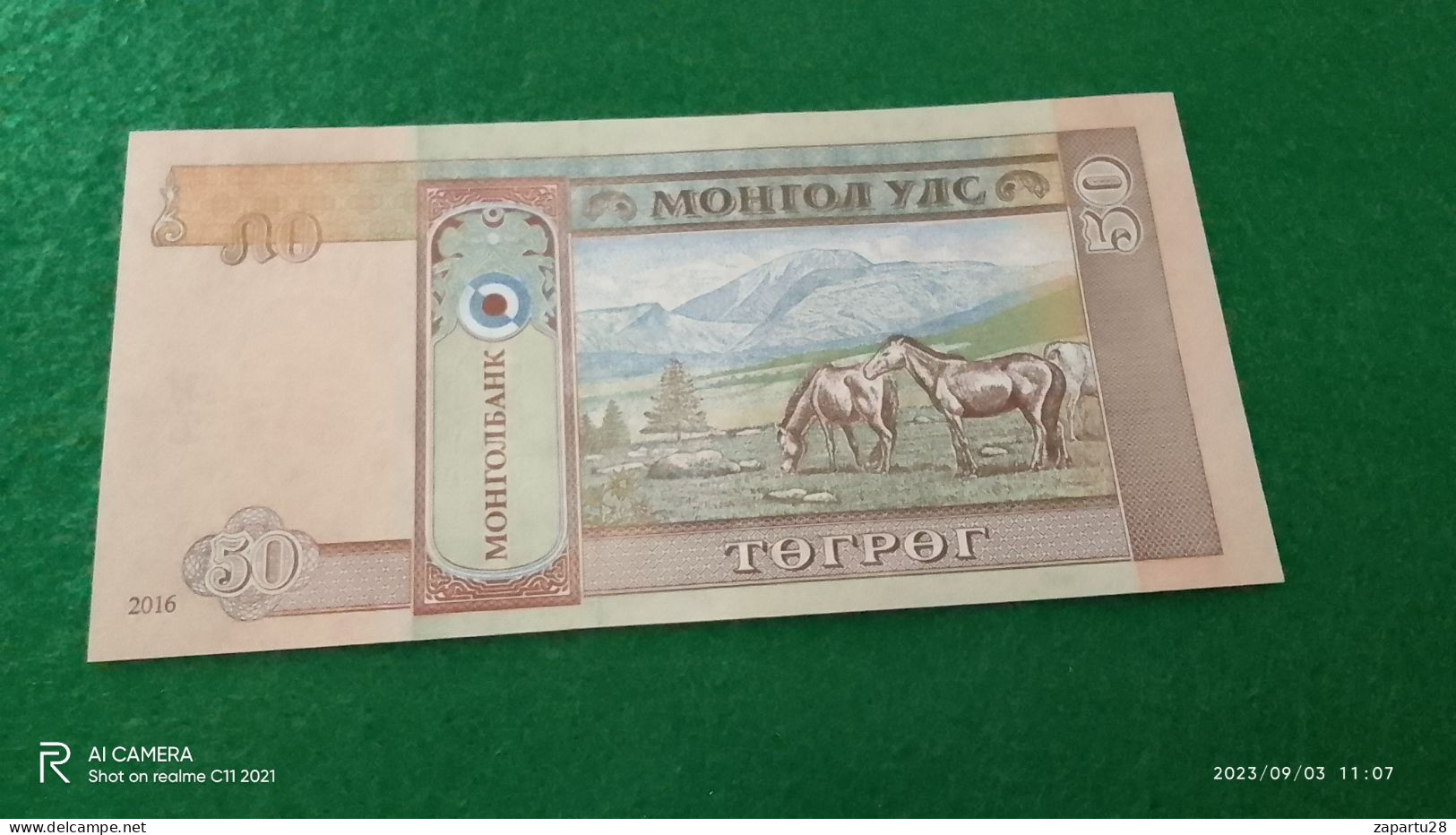 MOĞOLİSTAN-         50    TUGRİK    UNC - Mongolie