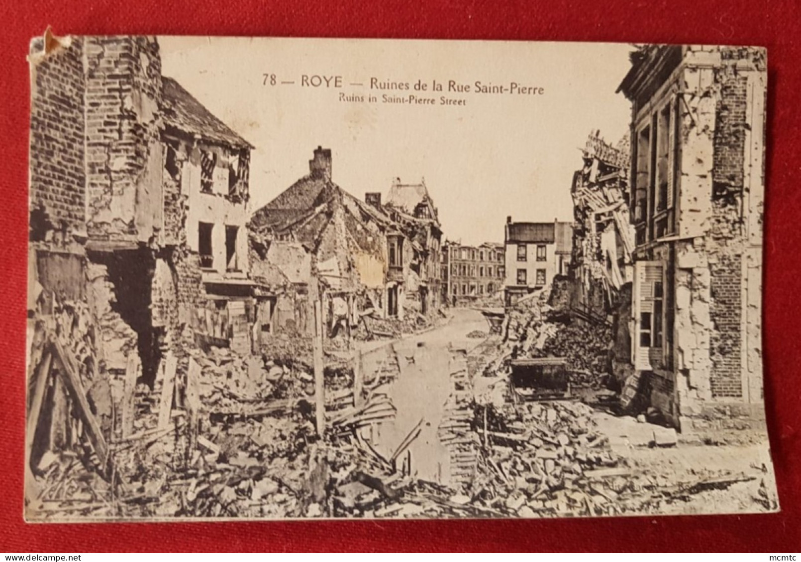 CPA Abîmée - Roye - Ruines De La Rue Saint Pierre - Roye