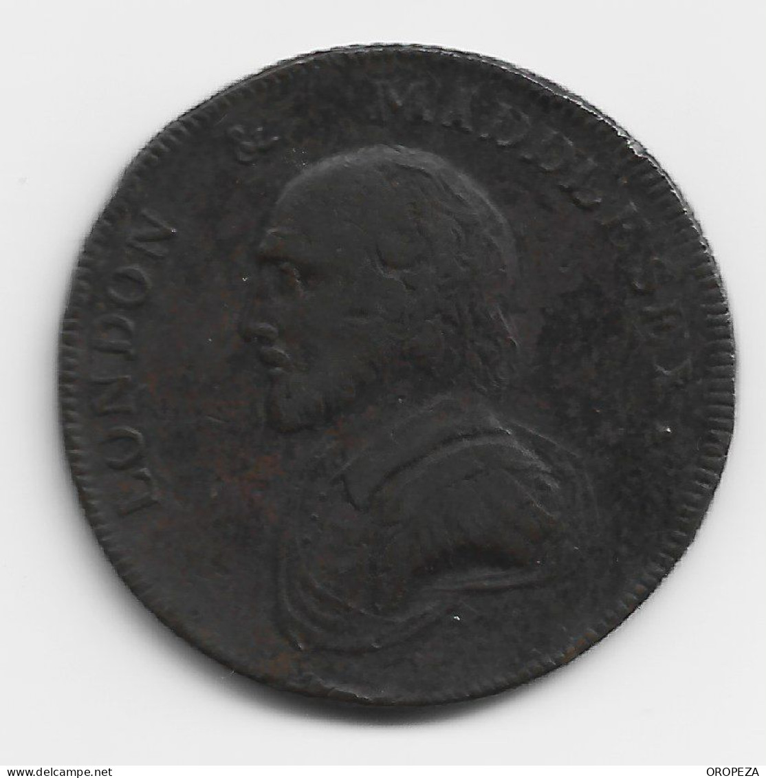 T23 -  GRAN BRETAÑA -  LONDON & MIDDLESEX - HALF PENNY  1792 - MBC - Andere & Zonder Classificatie