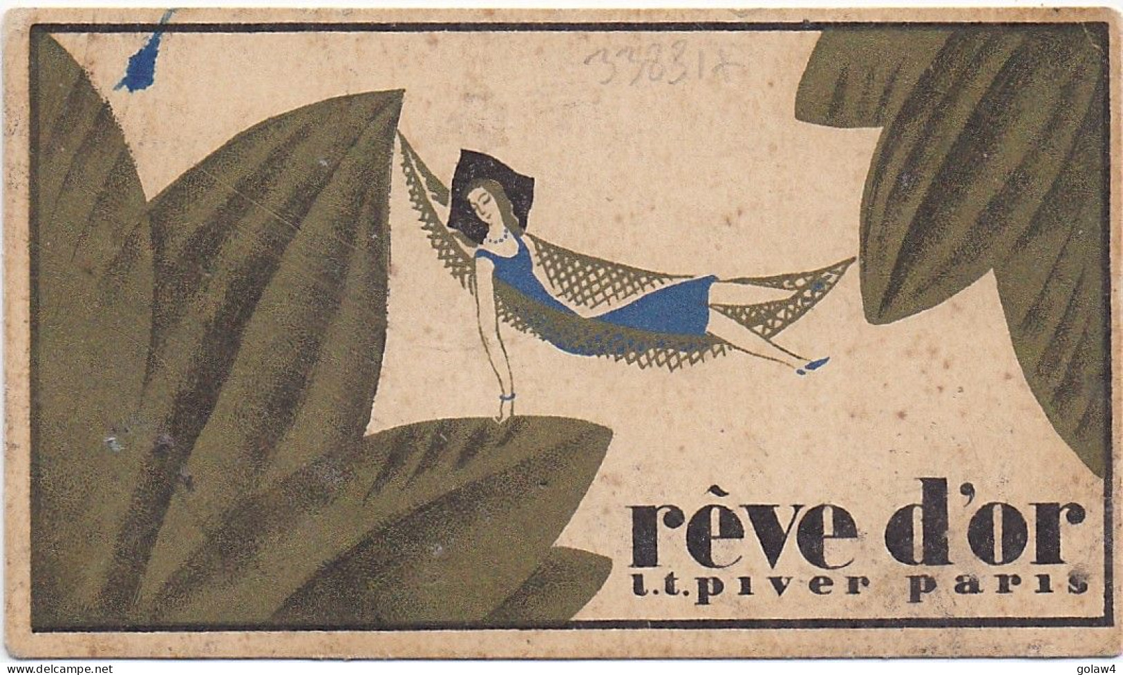 33831# CALENDRIER DE POCHE PARFUMEE AVEC REVE D'OR L.T. PIVER PARIS 1936 - Petit Format : 1921-40