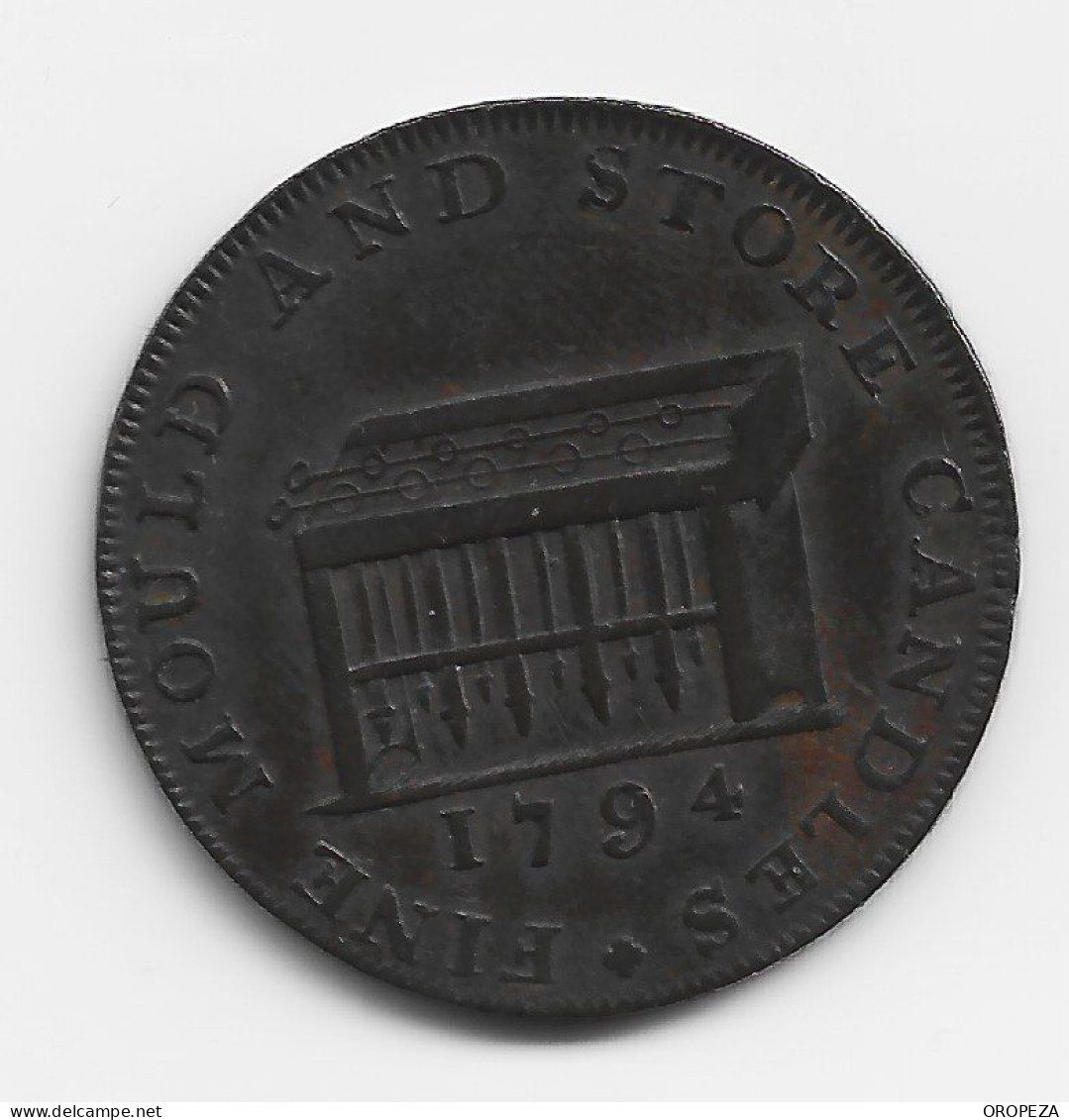 T24 -  GRAN BRETAÑA -  FRANCIS  SHACKELTON - 1794  - TOKEN HALF PENNY - Andere & Zonder Classificatie