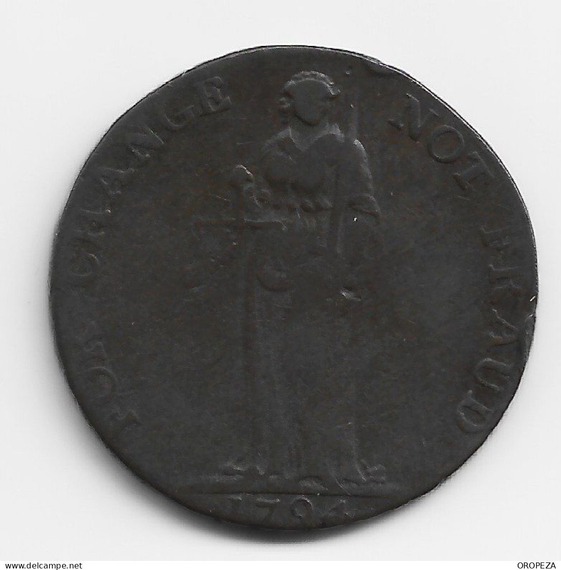 T25 -  GRAN BRETAÑA -  FOR CHANGE NOT FRAUD - 1794 - BUNGAY  HALF PENNY - BC - Other & Unclassified