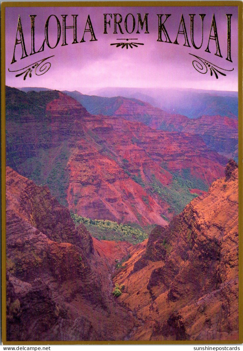 Hawaii Aloha From Kaui Showing Waimea Canyon - Kauai