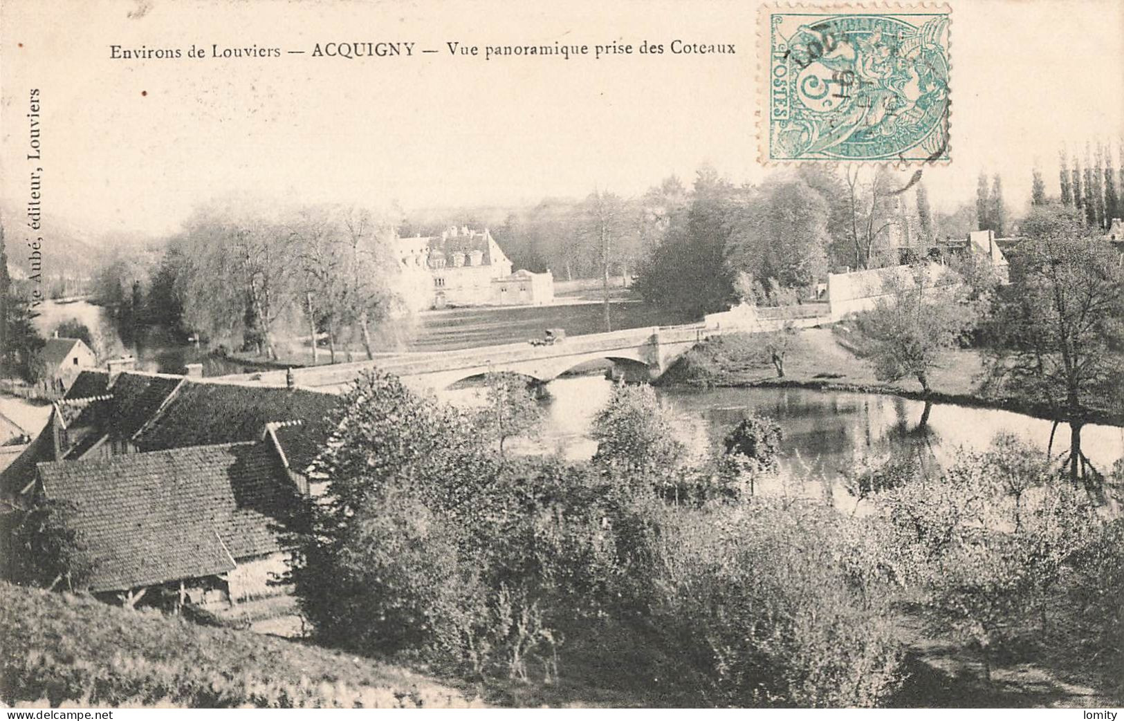 27 Acquigny Vue Panoramique Prise Des Coteaux CPA  1906 - Acquigny