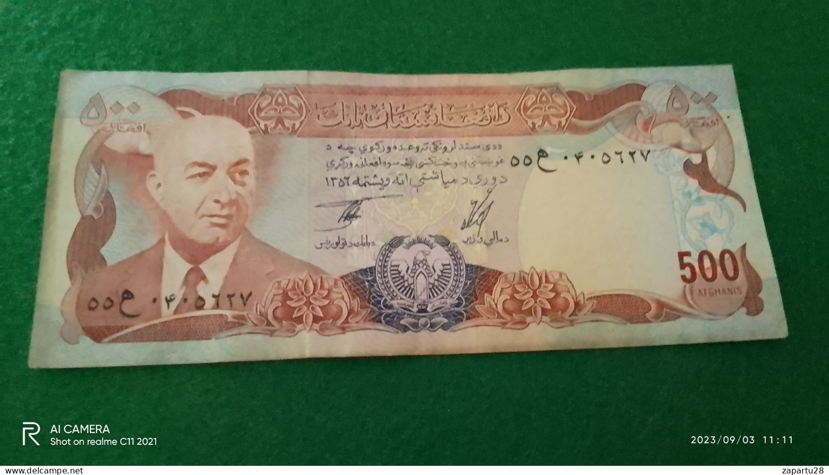 AFGANİSTAN -           500      AFGANİ       UNC - Afghanistán