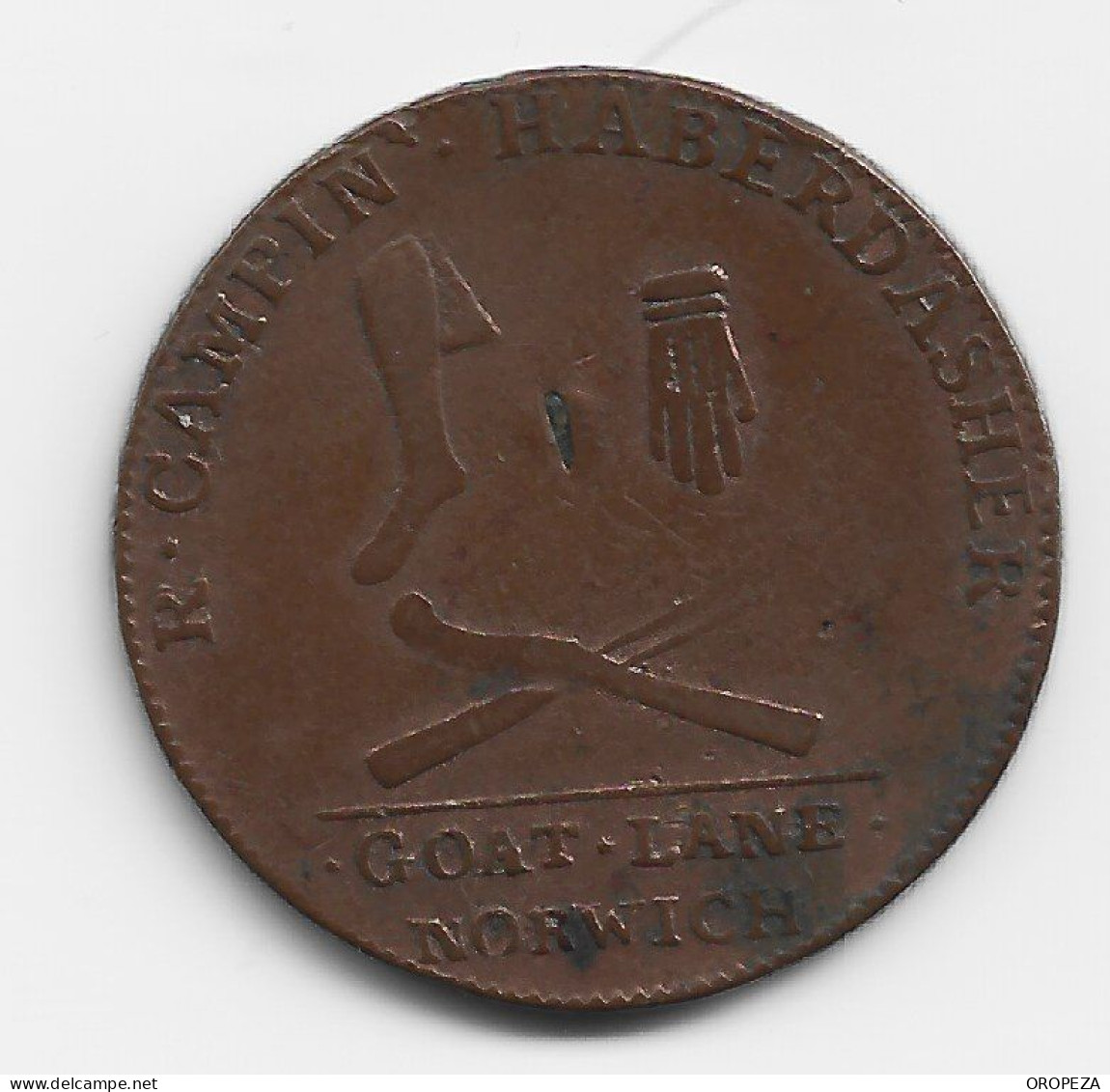 29 - GRAN BRETAÑA - R . CAMPIN  . HARBERDASHER - HAL PENNY  1794 - BC - Sonstige & Ohne Zuordnung