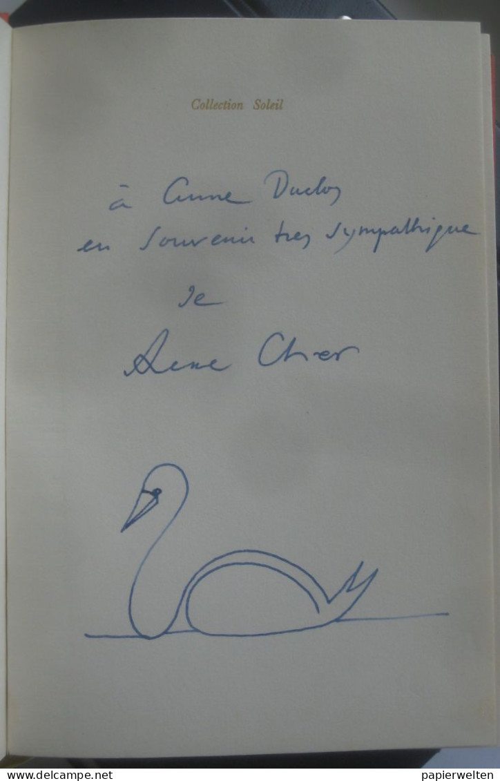 Dedication Copy With Small Drawing: René Char - Commune Présence. Gallimard 1964 - Autori Francesi