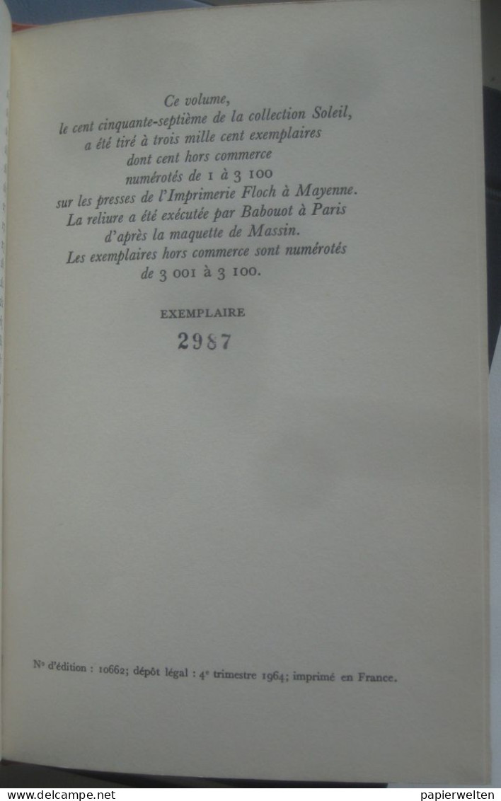 Dedication Copy With Small Drawing: René Char - Commune Présence. Gallimard 1964 - Franse Schrijvers