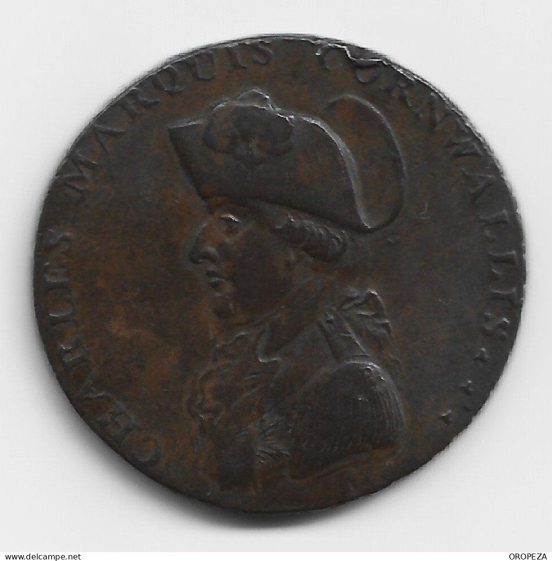 T30 - GRAN BRETAÑA -  CHARLES MARQUIS CORNWALLIS.  PENNY  1794 - BC - Andere & Zonder Classificatie