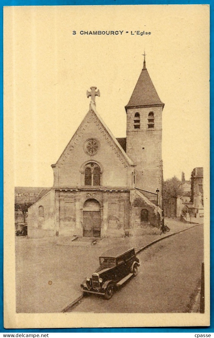 CPA 78 CHAMBOURCY - L'Eglise (auto Automobile) - Chambourcy