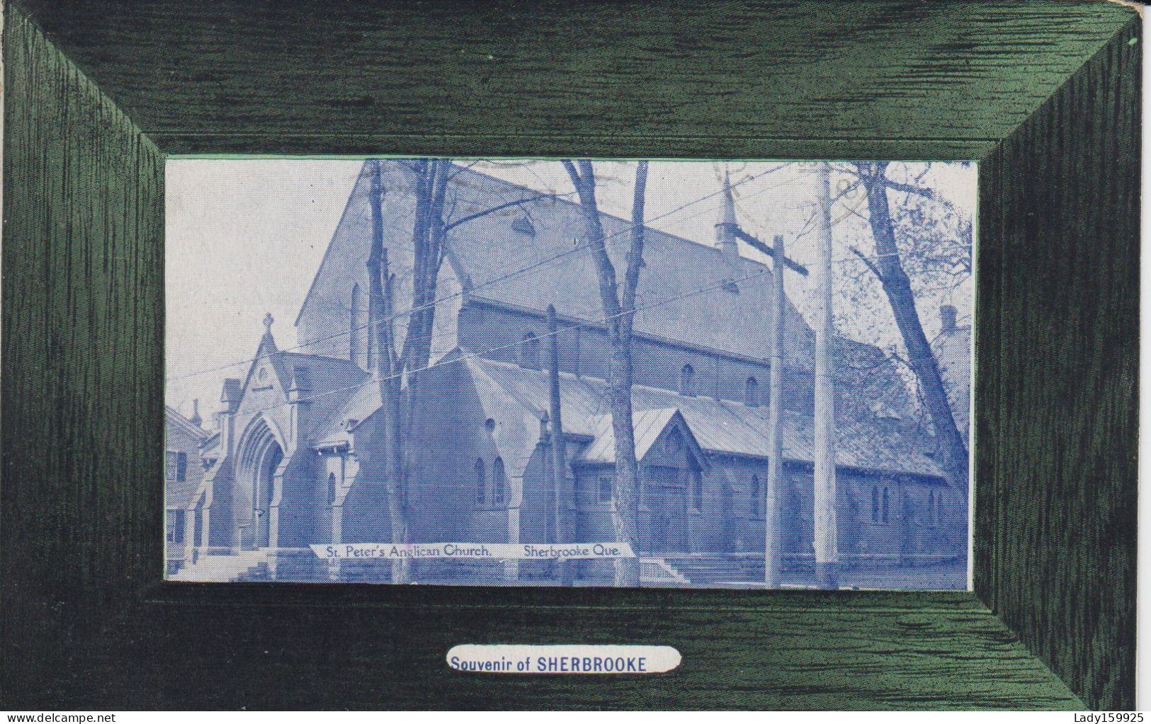 St Peter's Anglican Church Église Anglicane St Peter Sherbrooke Québec Canada. Encadrement Post 1911 Rue Dufferin - Sherbrooke