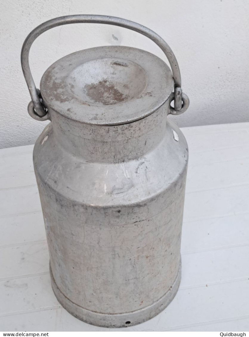 Ancienne Cruche à Lait En Aluminium 20 Litres - Andere & Zonder Classificatie