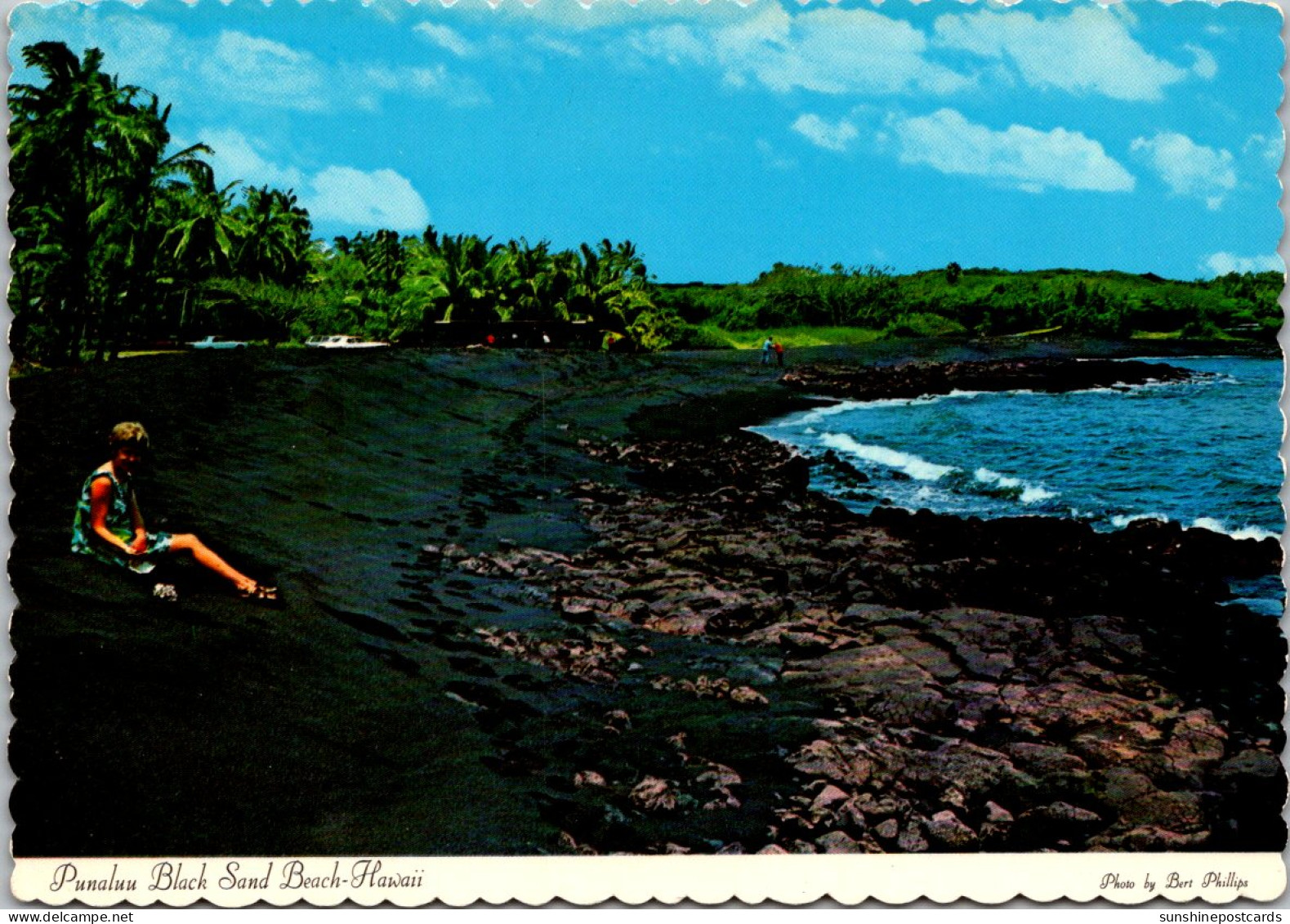 Hawaii Oahu Punaluu Beach Park Punaluu Black Sand Beach - Oahu