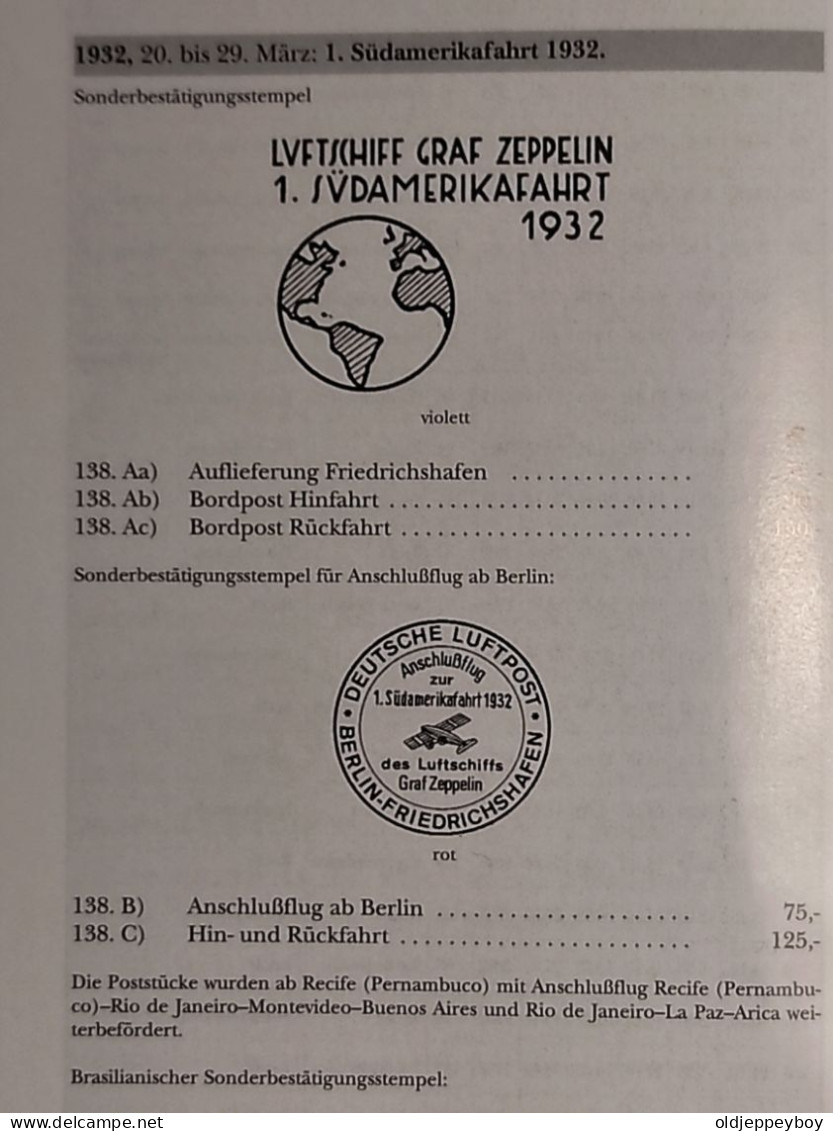 20-03-1932 LUFTSCHIFF LZ127 GRAF ZEPPELIN 1. SUDAMERIKAFAHRT MI234 A+B SIEG 138 Aa+B BERLIN TO LA PAZ BOLIVIA SUDAMERIKA - Zeppeline