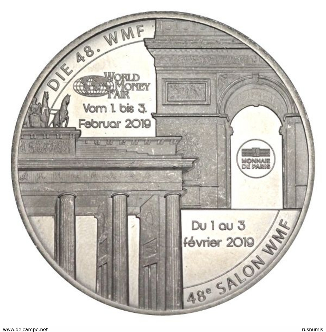 MONNAIE DE PARIS FRANCE COMMEMORATIVE MEDAL WORLD MONEY FAIR WMF 2019 BERLIN GERMANY ALLEMAGNE - 2019