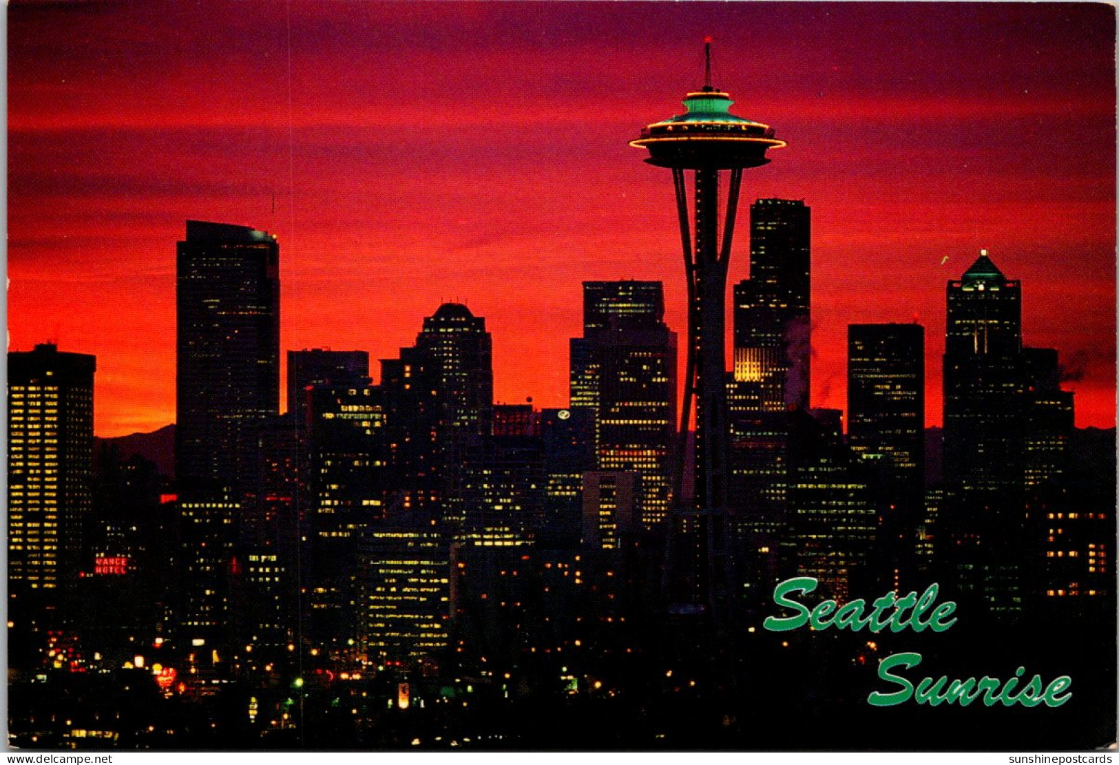 Washington Seattle Skyline At Sunrise - Seattle