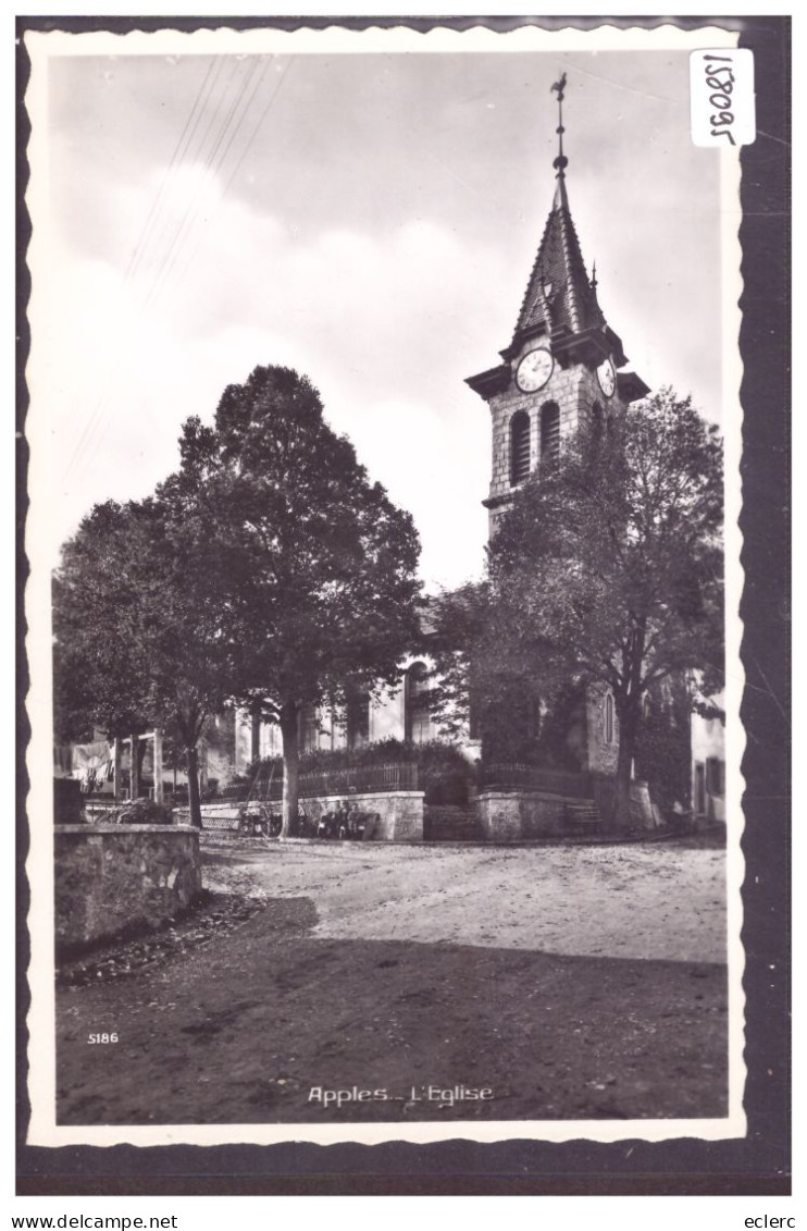 DISTRICT D'AUBONNE - APPLES - L'EGLISE - TB - Apples