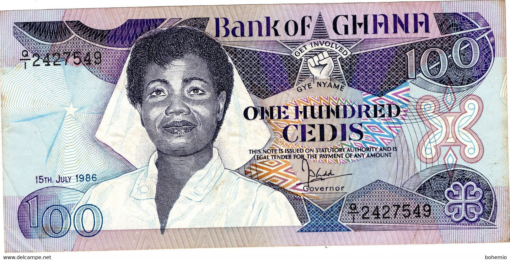 Bank Of Ghana 100 Cedis 1986 - Ghana