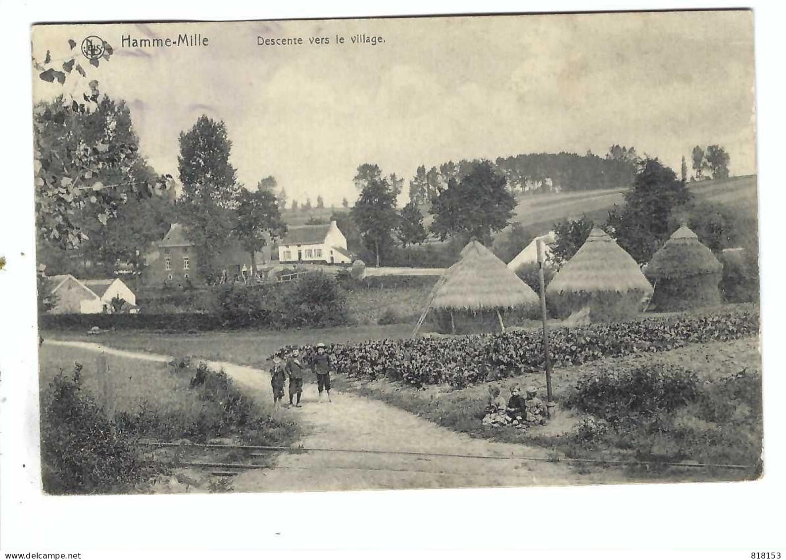 Hamme-Mille     Descente Vers Le Village 1907 - Beauvechain