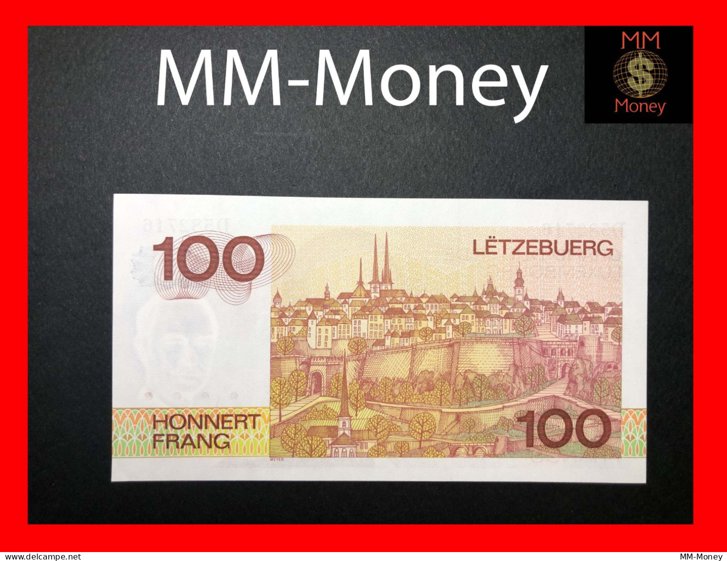 LUXEMBOURG  100 Francs  14.8.1980   P. 57  "sig.  Bruck - Werner"    AUNC - Lussemburgo