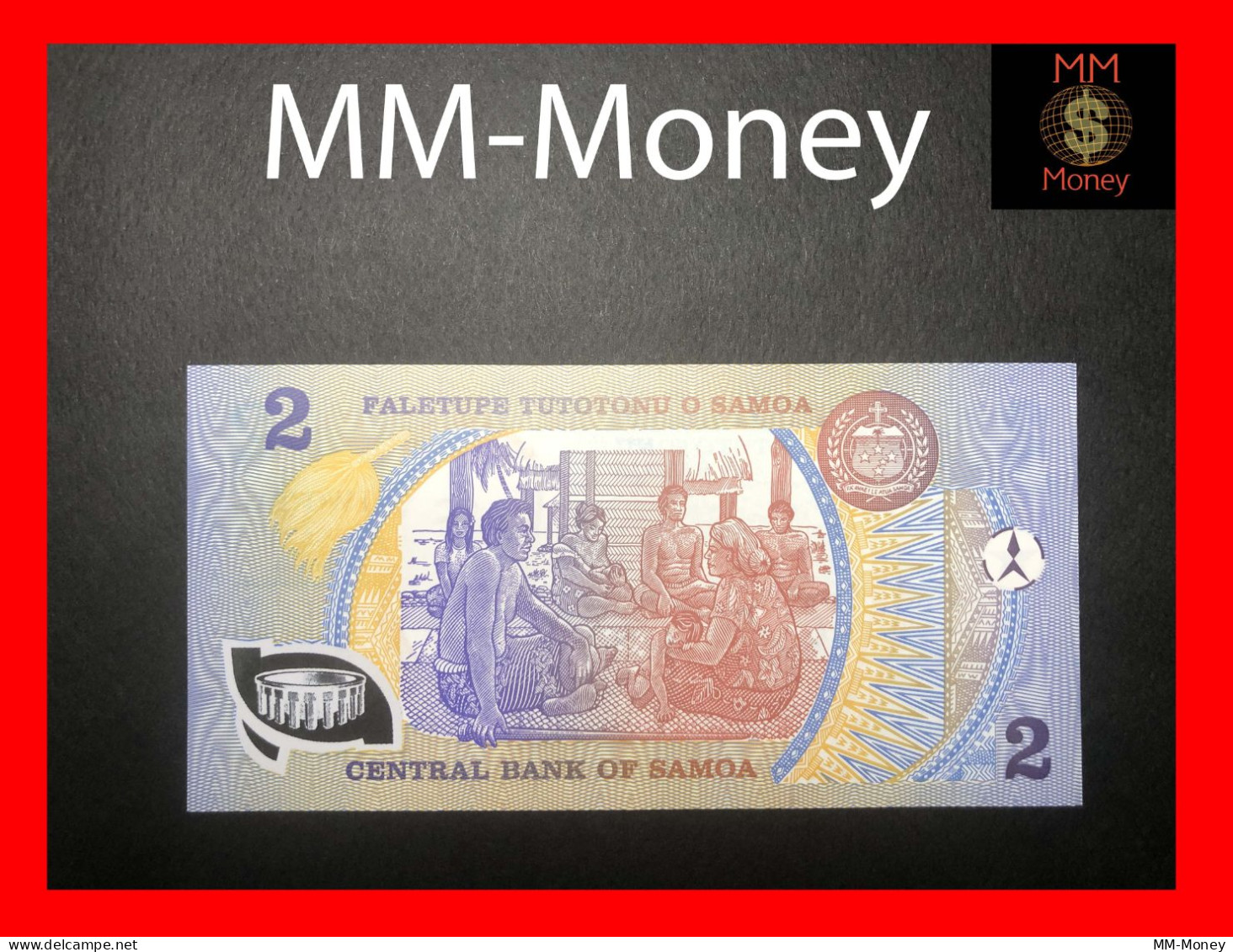 SAMOA 2 Tala 1991 P. 31 B  "serial AAB"  *commemorative*  Polymer   **rare**   UNC - Samoa