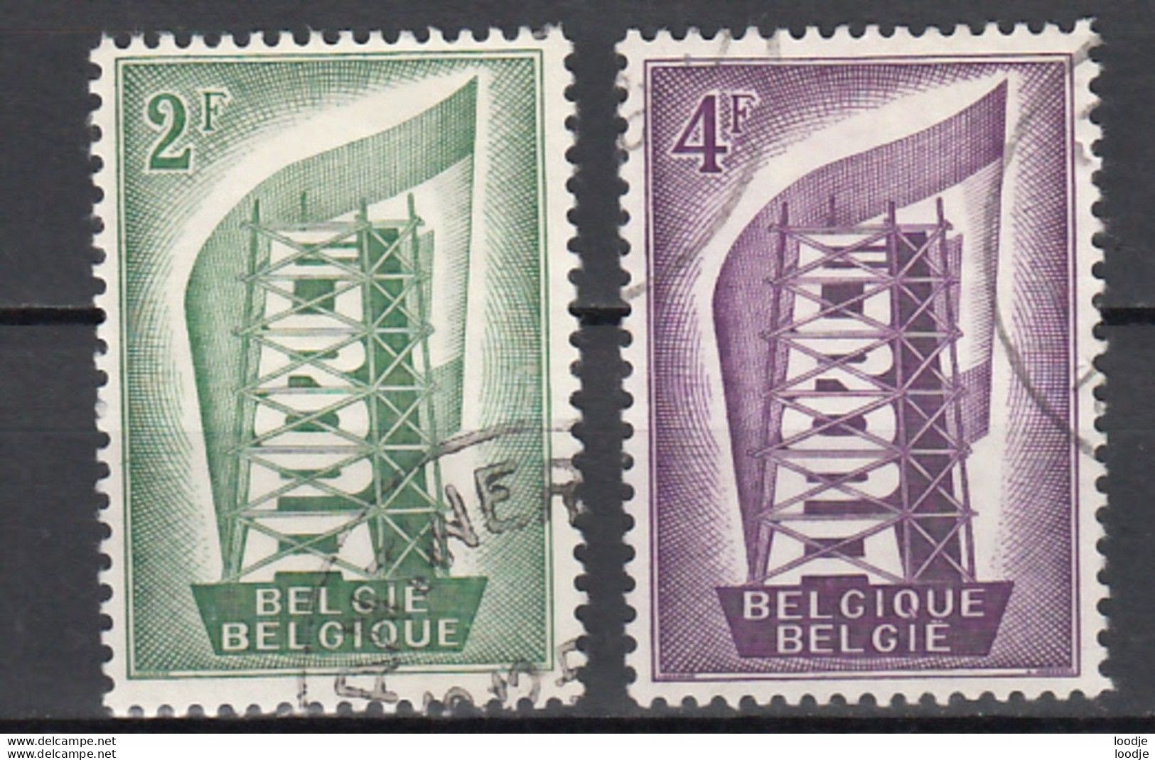 Belgie  Europa Cept 1956 Gestempeld - 1956