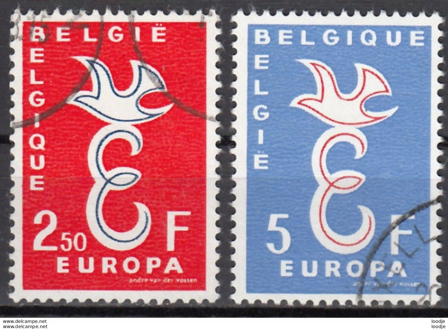 Belgie Europa Cept 1958 Gestempeld - 1958