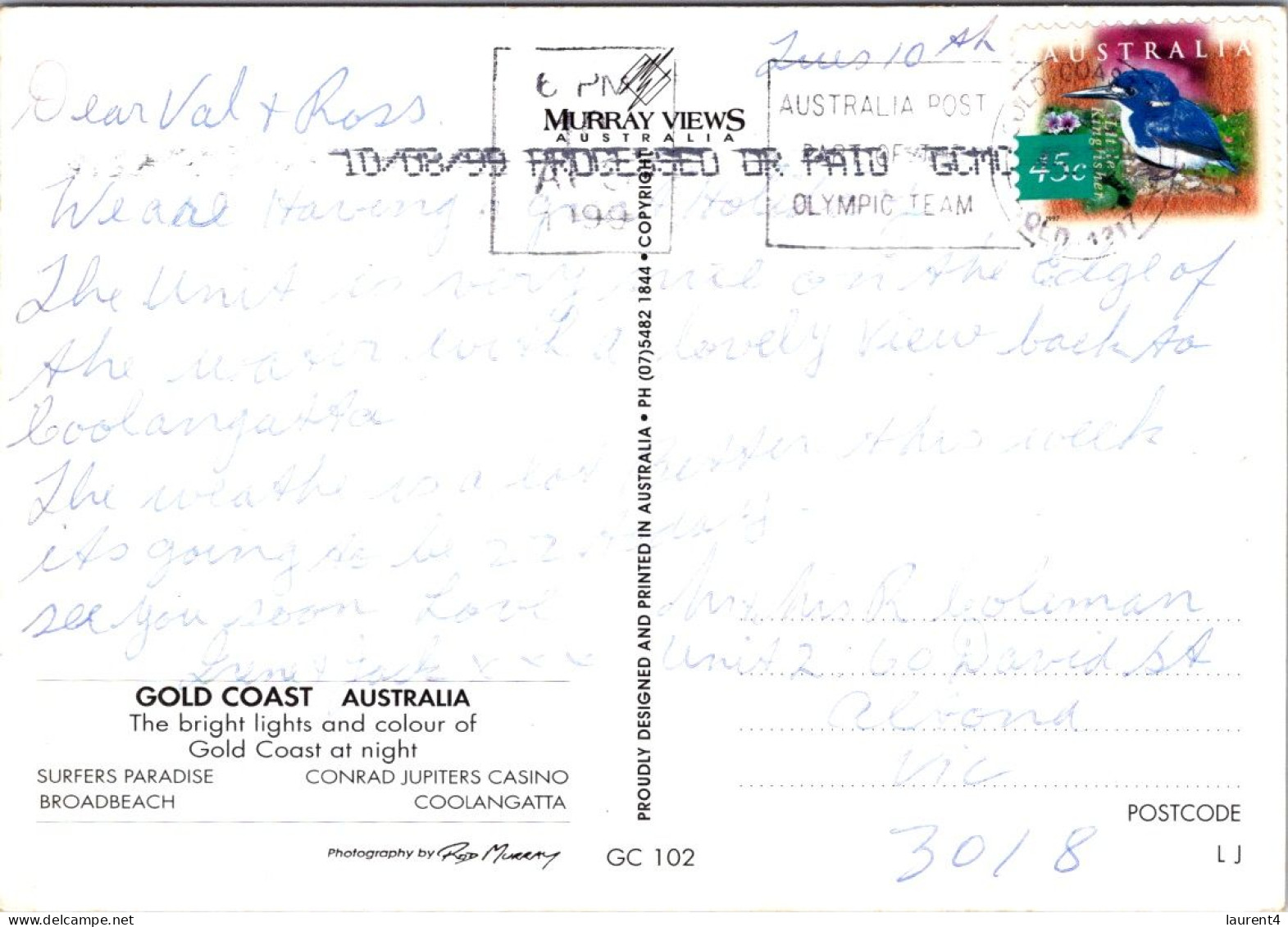 3-9-2023 (4 T 11) Australia - QLD  - Gold Coast (posted With Bird Stamp- - Gold Coast