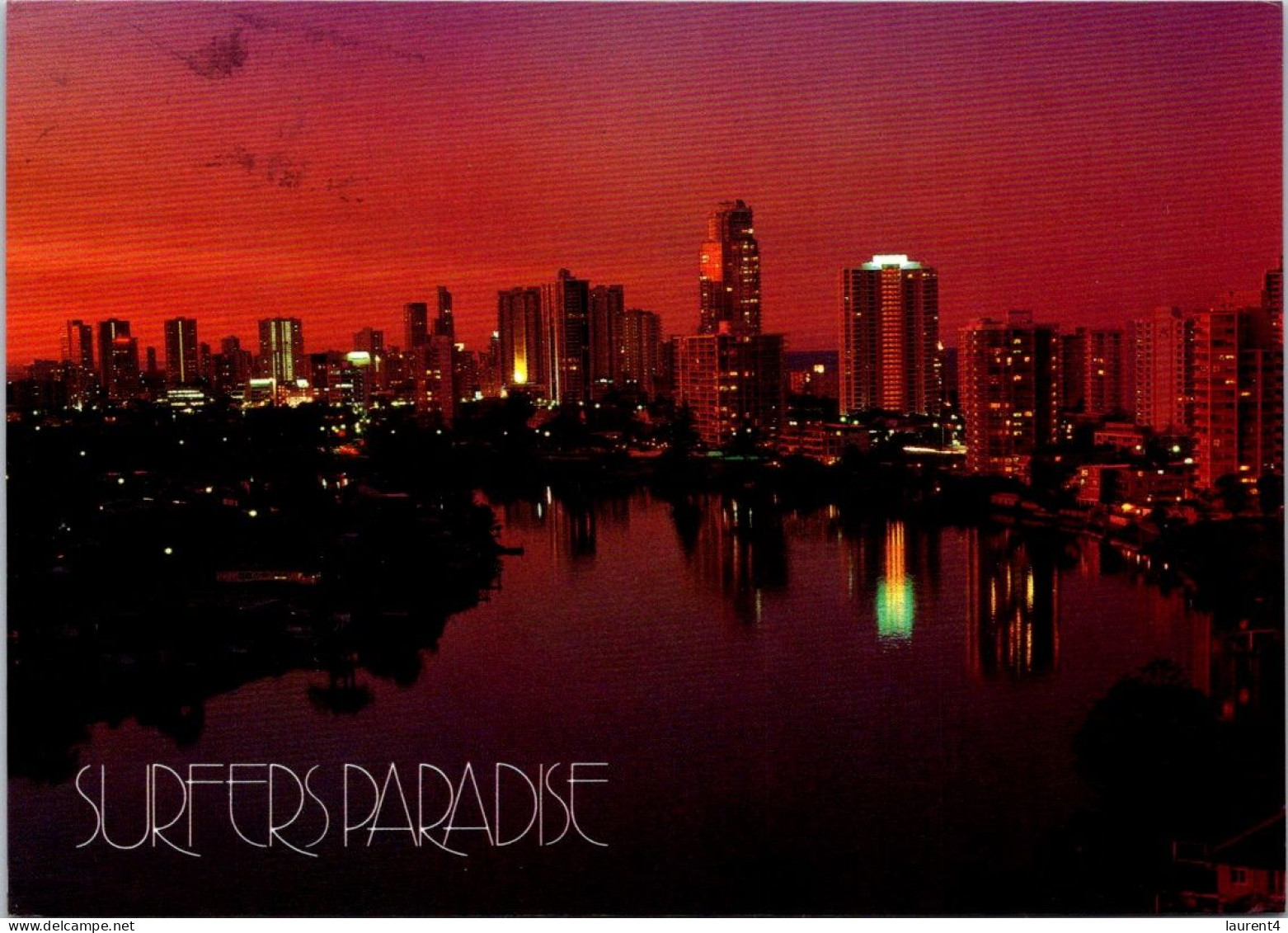 3-9-2023 (4 T 11) Australia - QLD - Surfers Paradise (at Night) Posted 1996 With Kangaroo Stamp - Gold Coast