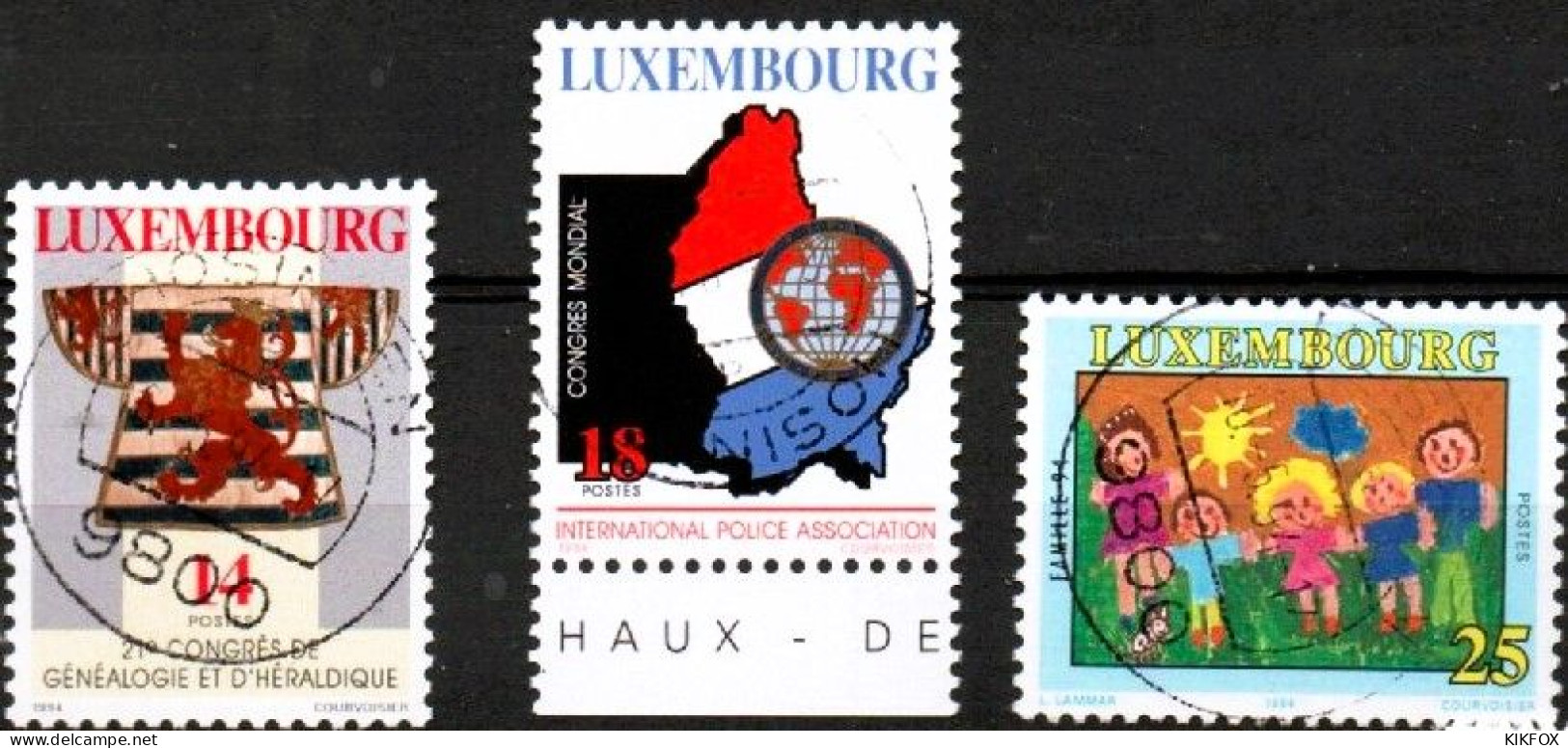 Luxembourg, Luxemburg, 1994,  YT 1292 - 1294, MI 1342 - 1344, JAHRESREIGNISSE, GESTEMPELT, OBLITERE - Oblitérés