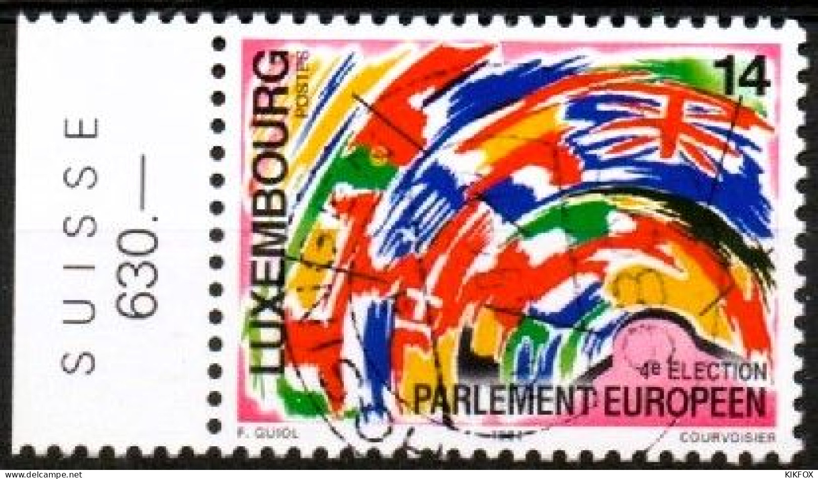Luxembourg, Luxemburg, 1994,  YT 1295 , MI 1345,  DIREKTWAHLEN EUROPÄISCHES PARLAMENT, GESTEMPELT, OBLITERE - Gebruikt