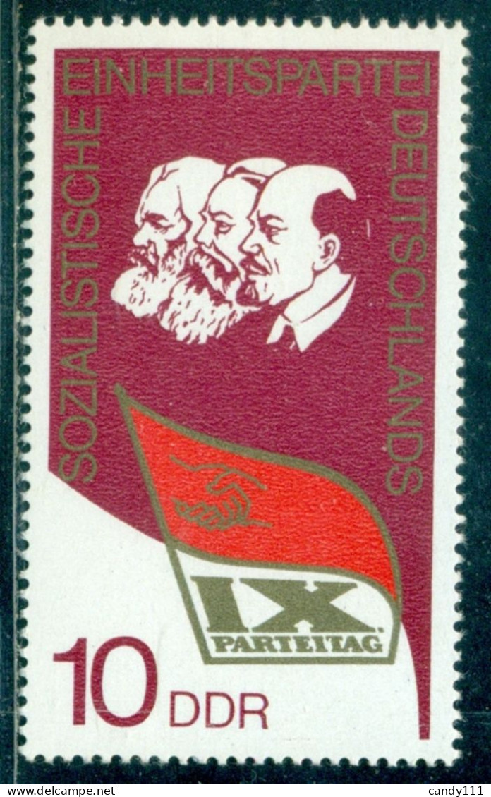 1976 Karl Marx,Friedrich Engels,german Philosophers,Lenin,DDR,2123,MNH - Lenin