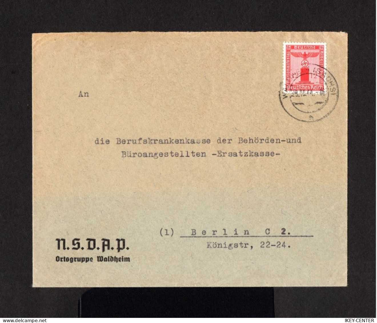 S2349-GERMAN EMPIRE-Third Reich.MILITARY NAZI GERMAN PROPAGANDA NSDAP COVER Waldheim.1944.WWII.DEUTSCHES REICH - 1939-45