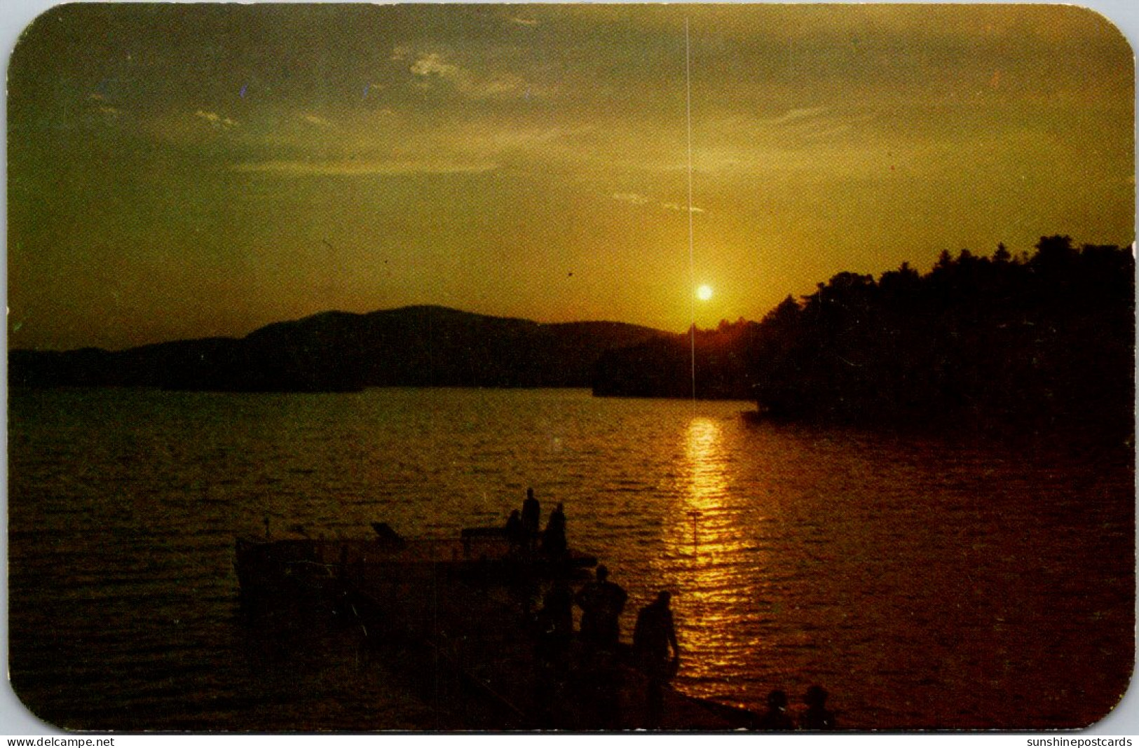 New York Adirondacks Blue Mountain Lake At Sunset - Adirondack
