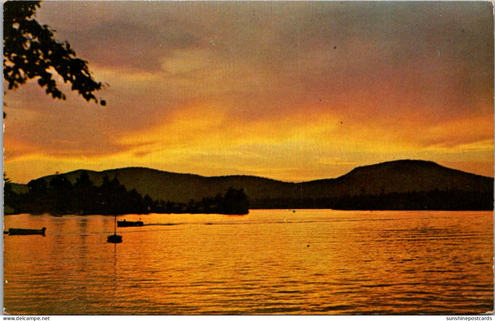 New York Adirondacks Blue Mountain Lake At Sunset - Adirondack