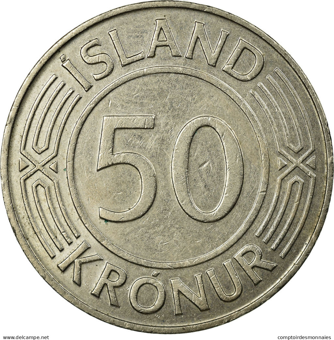 Monnaie, Iceland, 50 Kronur, 1978, TTB, Copper-nickel, KM:19 - Islande