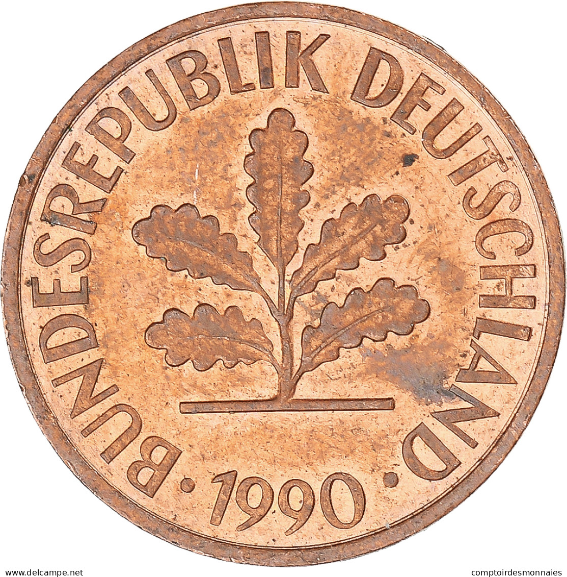 Monnaie, Allemagne, 2 Pfennig, 1990 - 2 Pfennig