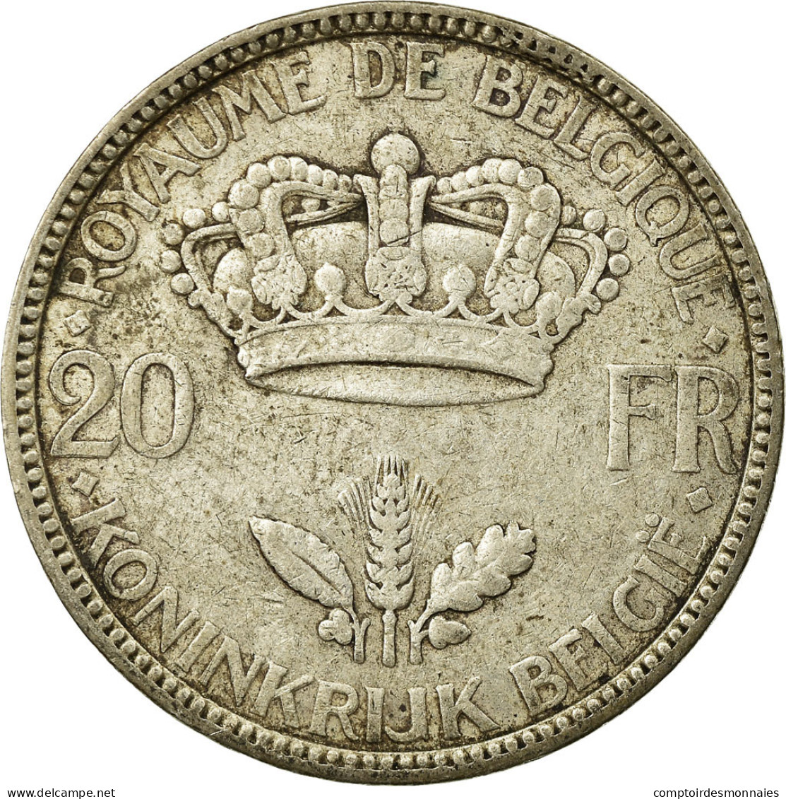 Monnaie, Belgique, 20 Francs, 20 Frank, 1935, TB+, Argent, KM:105 - 20 Francs